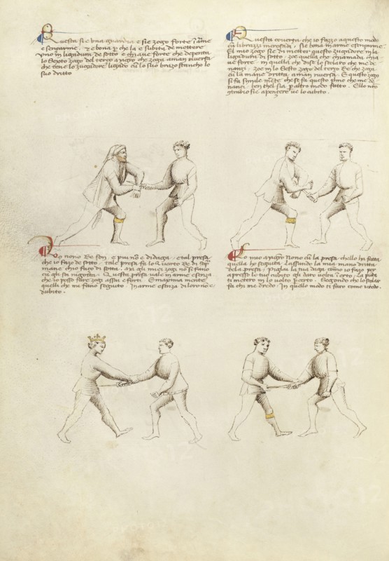 Combat with Dagger; Fiore Furlan dei Liberi da Premariacco, Italian, about 1340,1350 - before 1450, Padua, or, Italy