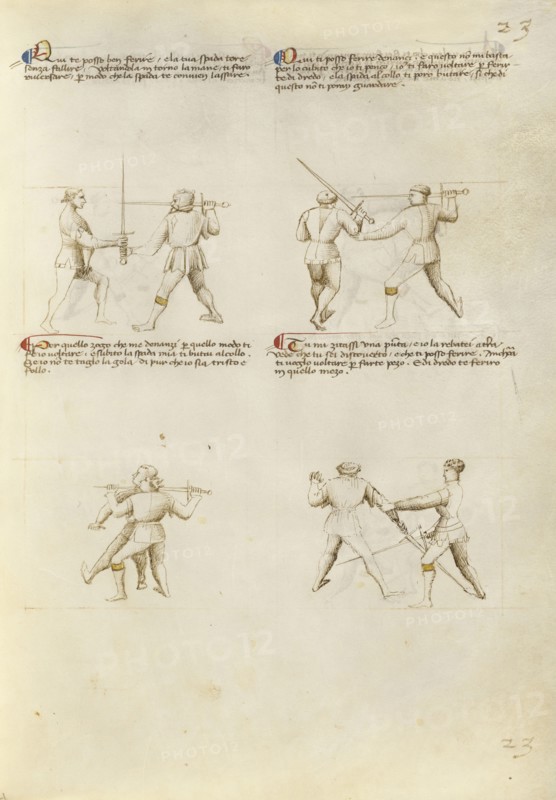 Combat with Sword; Unknown, Fiore Furlan dei Liberi da Premariacco, Italian, about 1340,1350 - before 1450, Venice, Italy