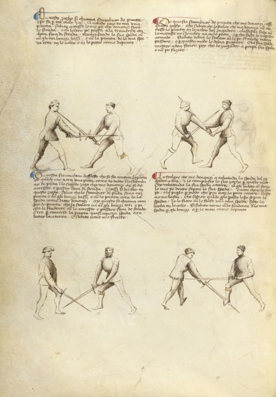Combat with Sword; Fiore Furlan dei Liberi da Premariacco, Italian, about 1340,1350 - before 1450, Padua, Italy