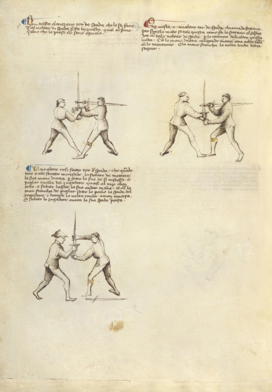 Combat with Sword; Fiore Furlan dei Liberi da Premariacco, Italian, about 1340,1350 - before 1450, Padua, Italy