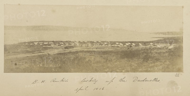 B.H. Renkioi, Looking Up the Dardanelles, April 1856; John Kirk, Scottish, 1832 - 1922, Renkioi, Turkey; April 1856; Albumen