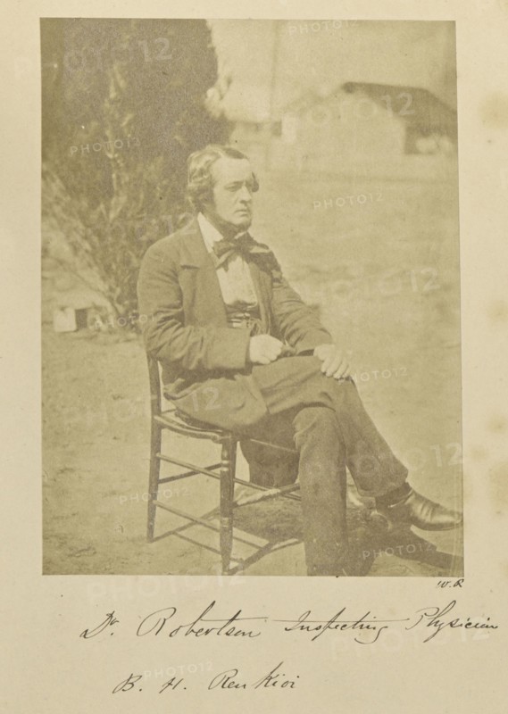 Dr. Robertson, Inspecting Physician, B.H. Renkioi; Dr. William Robertson, Scottish, 1818 - 1882, Renkioi, Turkey; 1855 - 1856