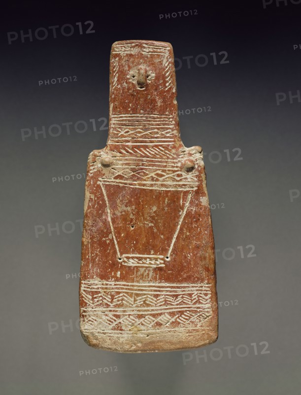 Female Plank Figure; Cyprus; about 2000 - 1900 B.C; Terracotta; 20.3 × 9 × 2 cm, 8 × 3 9,16 × 13,16 in