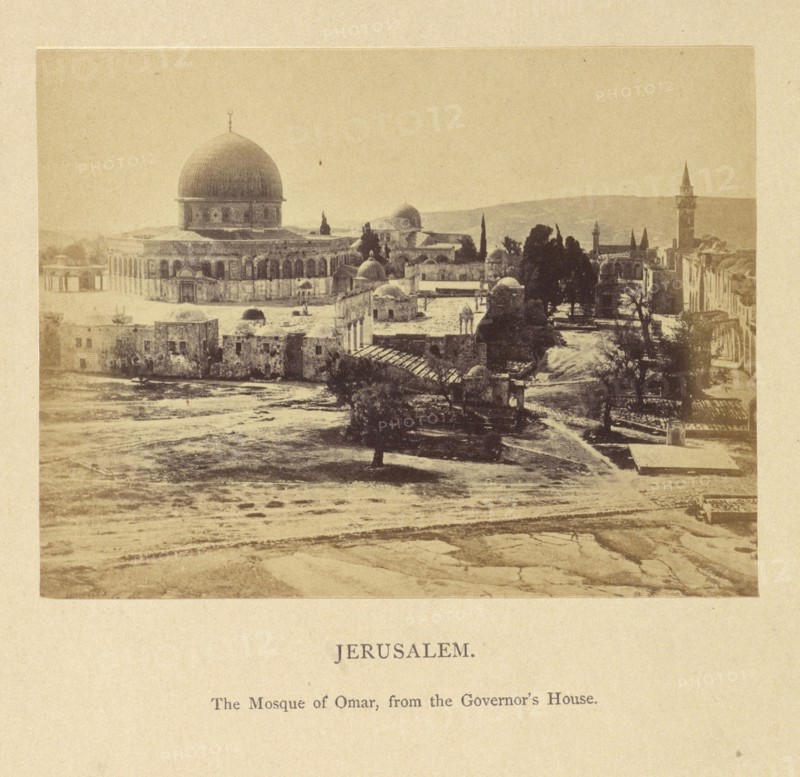 Jerusalem, The Mosque of Omar, from the Governor's House; Francis Bedford, English, 1815,1816 - 1894, London, England; 1862
