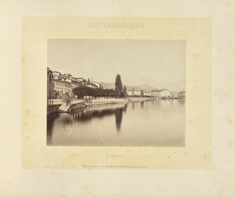 Gotthardbahn Lugano; Adolphe Braun & Cie, French, 1876 - 1889, Dornach, France; about 1875–1882; Albumen silver print