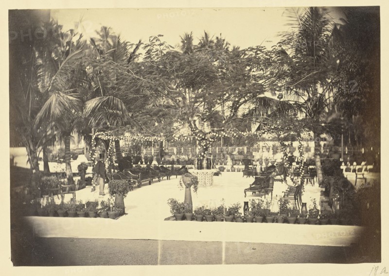 Outdoor Lounge, India; India; about 1863 - 1887; Albumen silver print