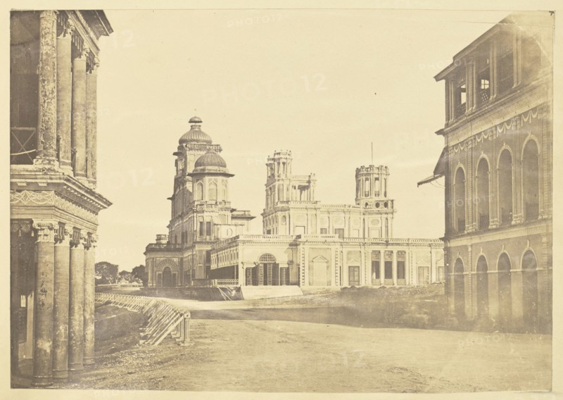 Bara Chattar Manzil and Farhat Bakhsh, Lucknow; Lucknow, India; about 1863 - 1887; Albumen silver print