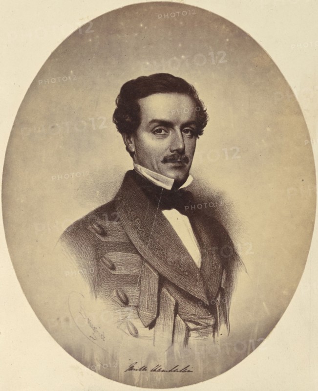 Photograph of an Engraving of Neville Chamberlain; India; 1858 - 1869; Albumen silver print