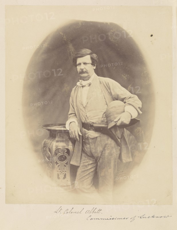Lieutenant-Colonel Abbott, Commissioner of Lucknow; Felice Beato, 1832 - 1909, India; 1858 - 1859; Albumen
