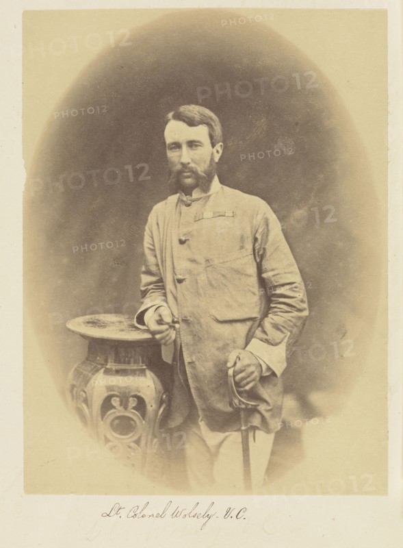 Lieutenant-Colonel Wolsely, V.C; Felice Beato, 1832 - 1909, India; 1858 - 1859; Albumen silver print