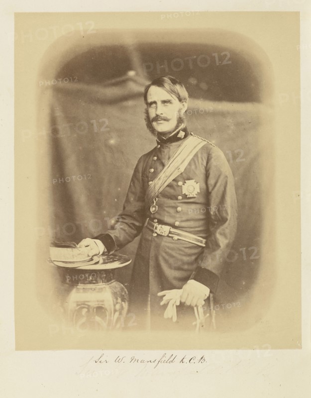 Sir W. Mansfield, K.C.B; Felice Beato, 1832 - 1909, India; 1858 - 1859; Albumen silver print