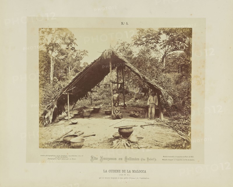 La Cuisine de la Malocca; Albert Frisch, German, 1840 - 1918, Tabatinga, Brazil; about 1867; Albumen silver print