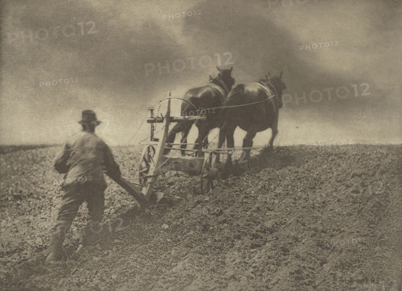 A Stiff Pull. Suffolk; Peter Henry Emerson, British, born Cuba, 1856 - 1936, 1888; Photogravure; 20.8 x 28.6 cm