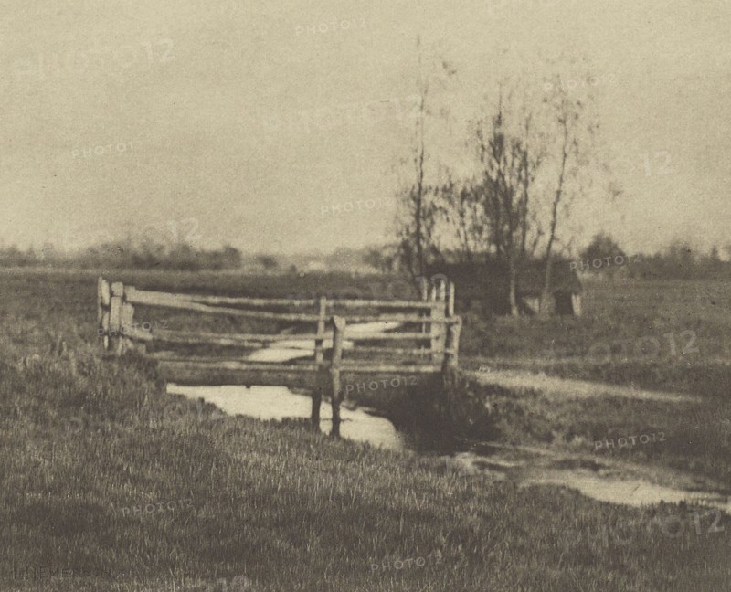 Where Winds the Dike. Norfolk; Peter Henry Emerson, British, born Cuba, 1856 - 1936, London, England; 1888; Photogravure