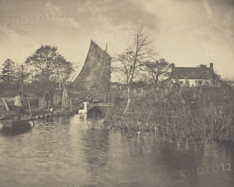 A Broadman's Cottage; Peter Henry Emerson, British, born Cuba, 1856 - 1936, London, England; 1886; Platinum print; 22.7 x 28.9