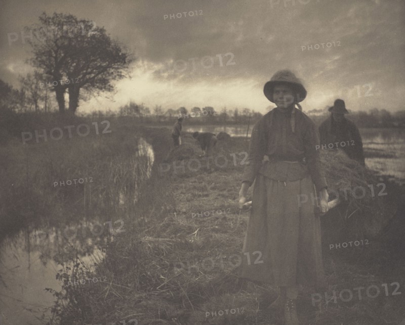 Poling the Marsh Hay; Peter Henry Emerson, British, born Cuba, 1856 - 1936, London, England; 1886; Platinum print; 23.3 x 28.7