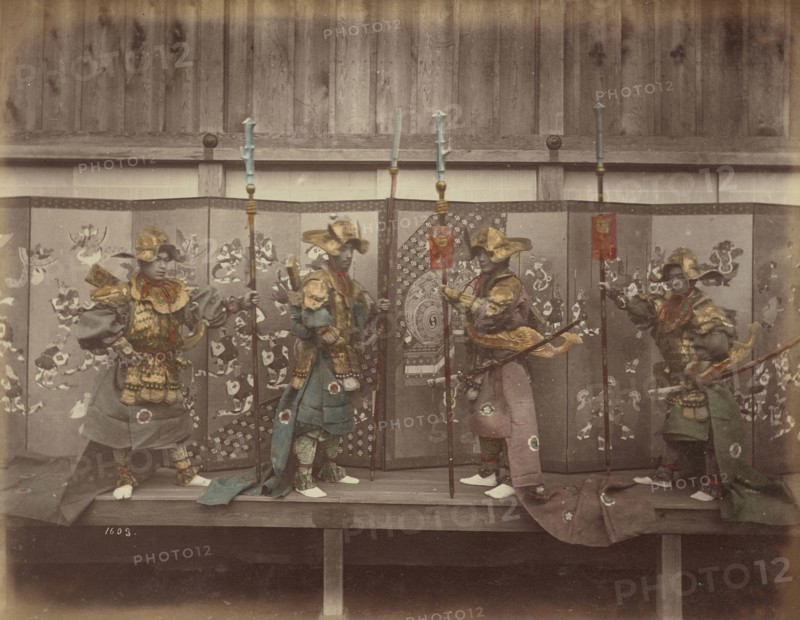 Pantomime Uniform of Temple, Nikko; Kusakabe Kimbei, Japanese, 1841 - 1934, active 1880s - about 1912, Japan; 1870s - 1890s