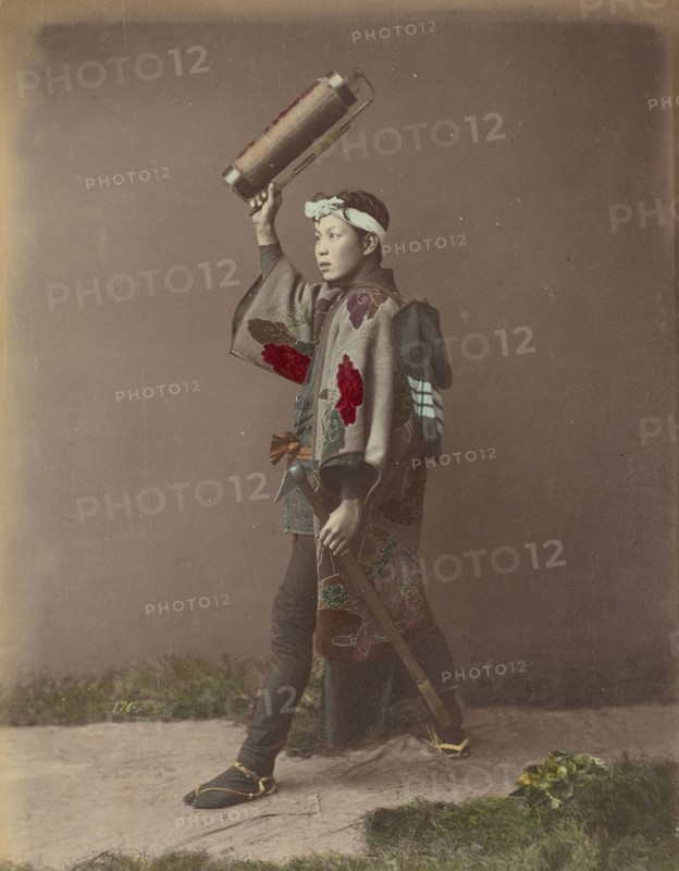Fire Man; Kusakabe Kimbei, Japanese, 1841 - 1934, active 1880s - about 1912, Japan; 1870s - 1890s; Hand-colored Albumen silver
