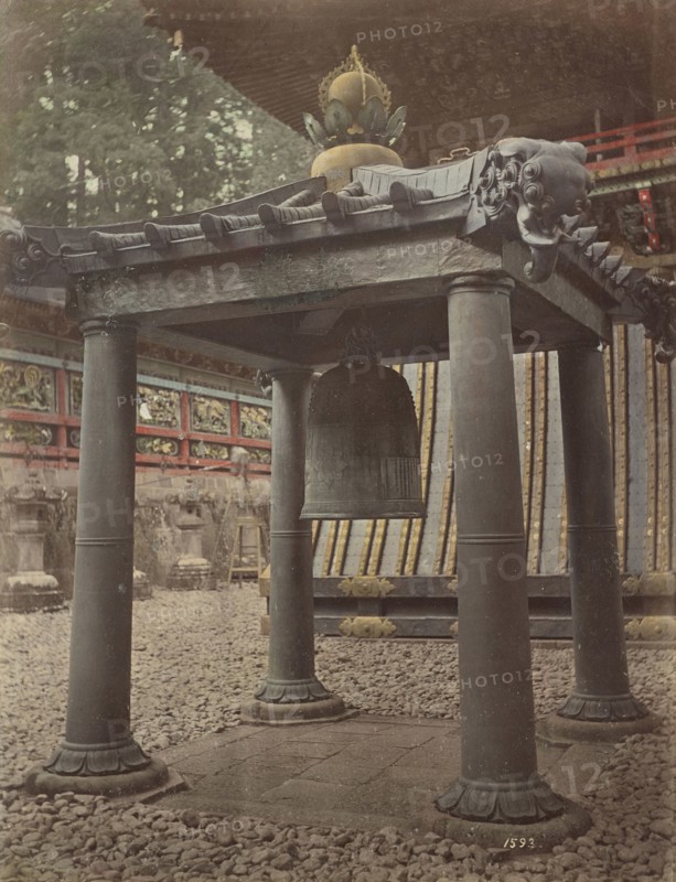 Korean Bell at Nikko; Kusakabe Kimbei, Japanese, 1841 - 1934, active 1880s - about 1912, Nikko, Japan; 1870s - 1890s