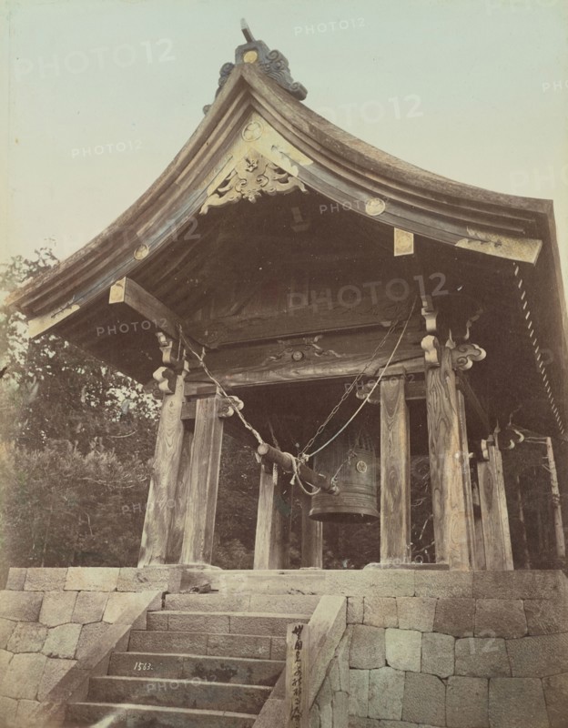 Sambutsude Bell, Nikko; Kusakabe Kimbei, Japanese, 1841 - 1934, active 1880s - about 1912, Nikko, Japan; 1870s - 1890s