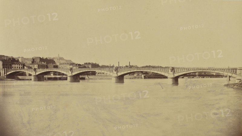 Lyon. Viaduc du Rhône; Édouard Baldus, French, born Germany, 1813 - 1889, France; about 1861; Albumen silver print