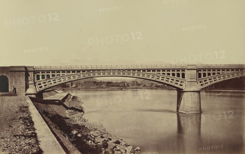 Givors. Viaduc; Édouard Baldus, French, born Germany, 1813 - 1889, France; about 1861; Albumen silver print
