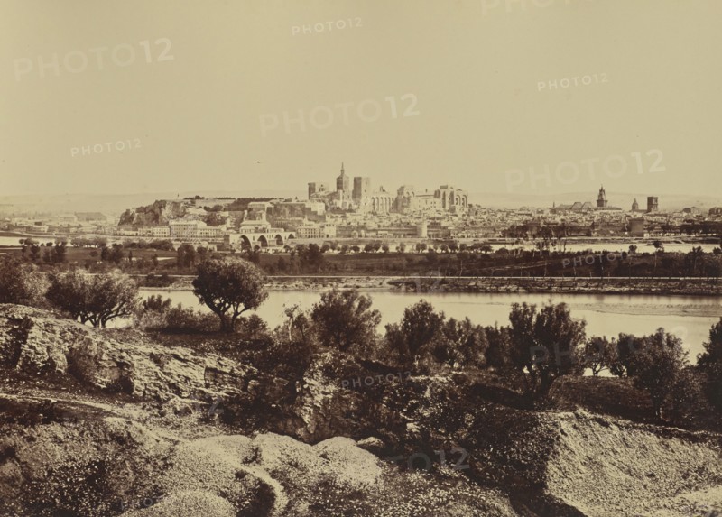 Avignon; Édouard Baldus, French, born Germany, 1813 - 1889, France; about 1861; Albumen silver print