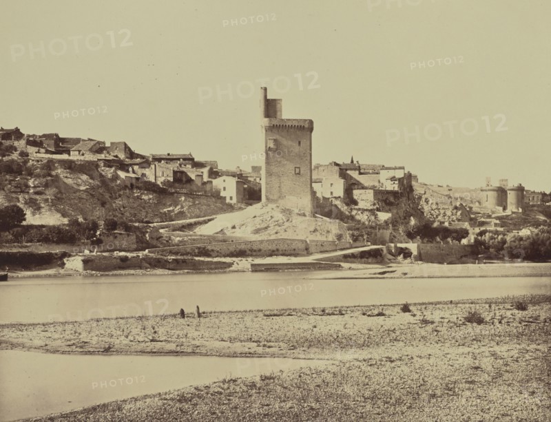 Villeneuve les Avignon; Édouard Baldus, French, born Germany, 1813 - 1889, France; about 1861; Albumen silver print