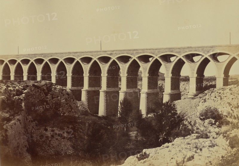 Viaduc de St Chamas; Édouard Baldus, French, born Germany, 1813 - 1889, France; about 1861; Albumen silver print