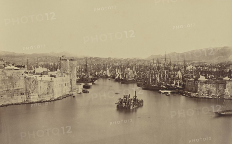 Marseille; Édouard Baldus, French, born Germany, 1813 - 1889, France; about 1861; Albumen silver print