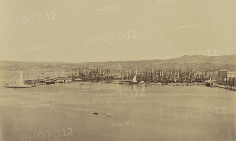 Marseille; Édouard Baldus, French, born Germany, 1813 - 1889, France; about 1861; Albumen silver print