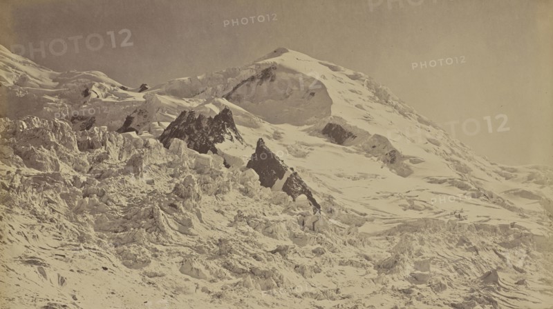 Savoie. Grandes, sic, Mulets et dome dir, sic, Gouser, ?, Bisson Frères, French, active 1840 - 1864, The Alps, France; 1860