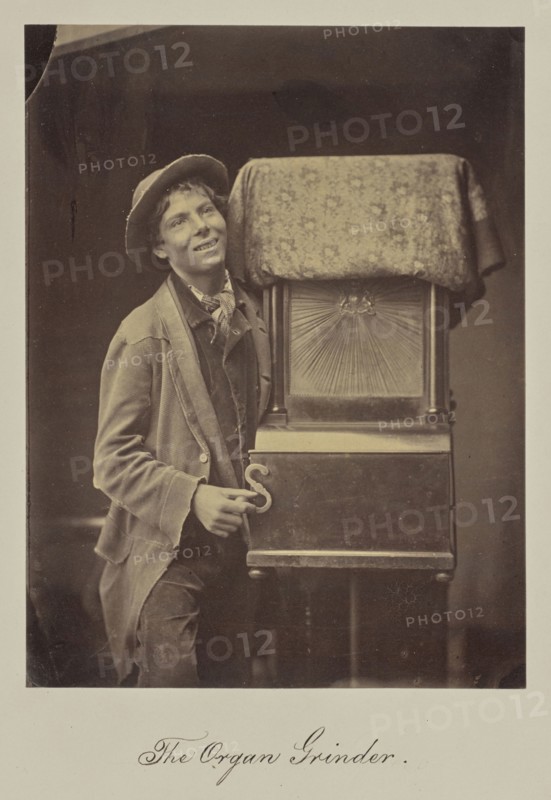 The Organ Grinder; Oscar Gustave Rejlander, British, born Sweden, 1813 - 1875, Great Britain; about 1862 - 1868; Albumen silver