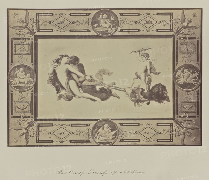 The Car of Love - from a picture by H. Lehmann; 1865; Albumen silver print