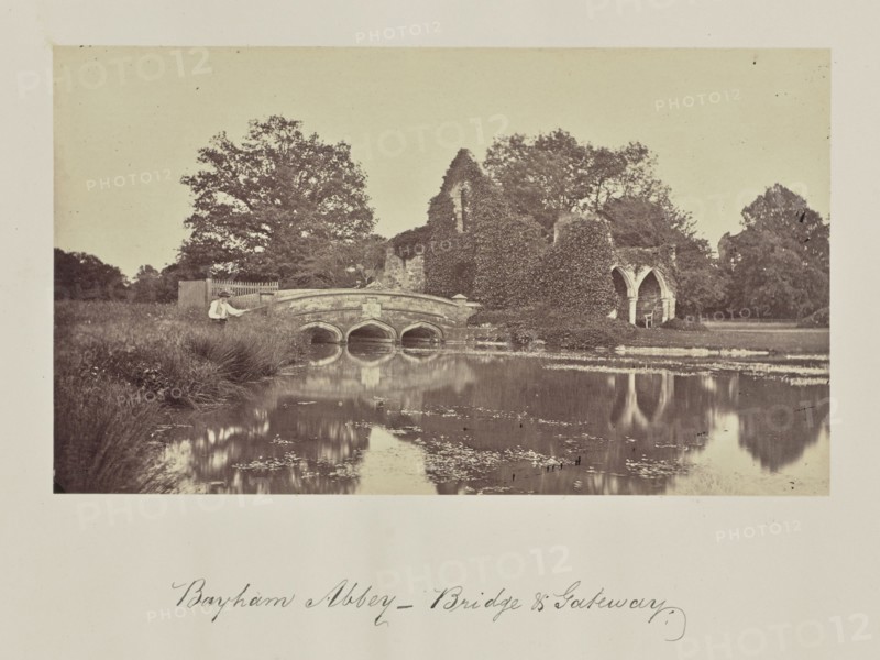 Bayham Abbey - Bridge & Gateway; Bayham, Great Britain; about 1865; Albumen silver print