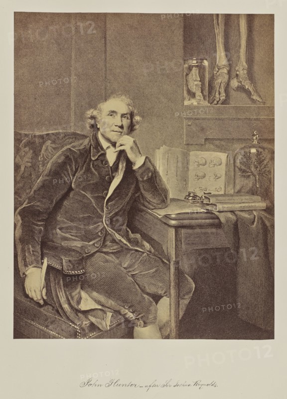 John Hunter - after Sir Joshua Reynolds; Unknown, Joseph Hogarth, English, active 1850s - 1860s, about 1857; Albumen silver