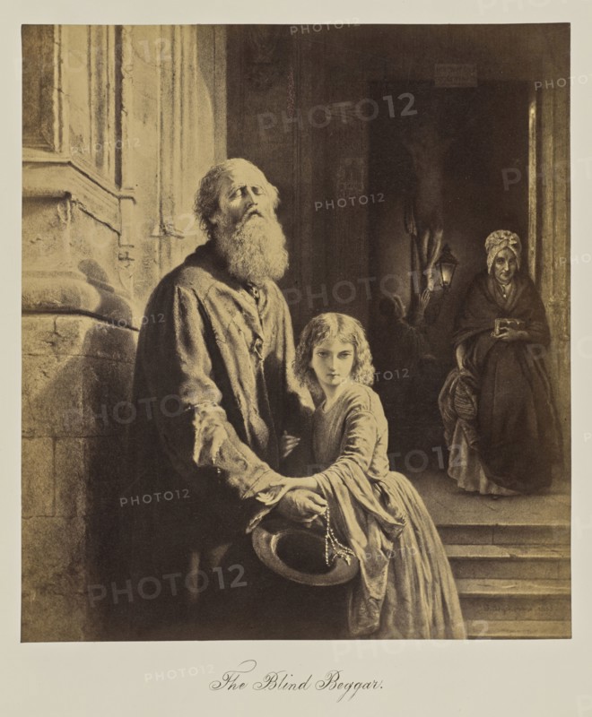 The Blind Beggar; Attributed to Dolamore & Bullock, British, active 1855 - 1869, about 1862; Albumen silver print