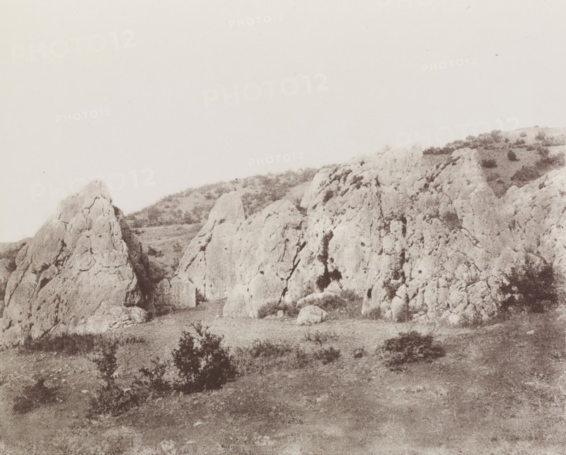 Cappadoce. Pterium-, Boghaz-Keuï). Vue générale des Rochers de Iasili-Kaïa; Jules Delbet, French, active 1860s, Rose-Joseph