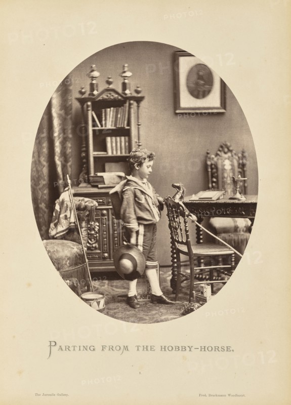 Parting from the hobby-horse; Friedrich Bruckmann, German, 1814 - 1898, Munich, Germany, Europe; before December 1882