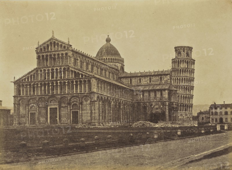 Cathedral & Campanile, Pisa; Mrs. Jane St. John, British, 1803 - 1882, Pisa, Italy; 1856 - 1859; Albumen silver print from a