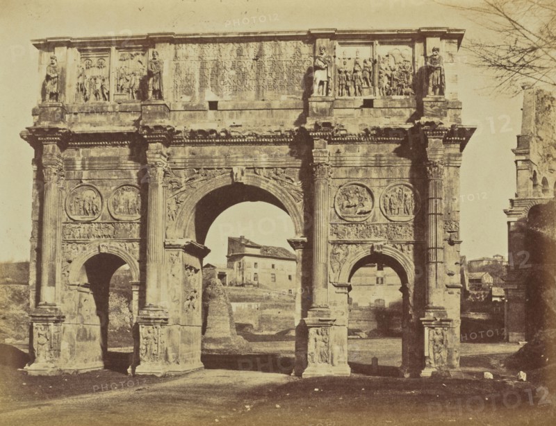 Arch of Constantine, Rome; Mrs. Jane St. John, British, 1803 - 1882, Rome, Italy; 1856 - 1859; Albumen silver print