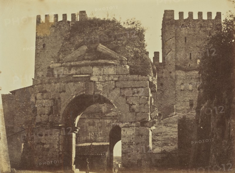 Arch of Drusus, Rome; Mrs. Jane St. John, British, 1803 - 1882, Rome, Italy; 1856 - 1859; Albumen silver print from a paper