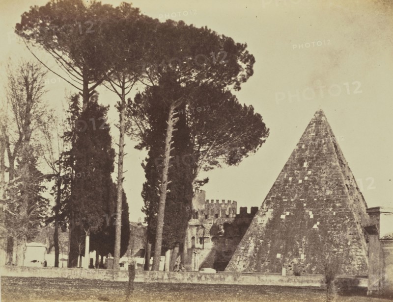 Tomb of Caius Cestius, Rome; Mrs. Jane St. John, British, 1803 - 1882, Rome, Italy; 1856 - 1859; Albumen silver print