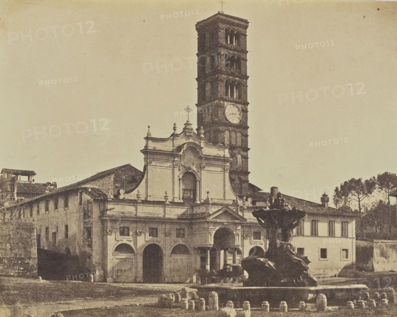 Church of Sta Maria in Cosmedin, Rome; Mrs. Jane St. John, British, 1803 - 1882, Rome, Italy; 1856 - 1859; Albumen silver print