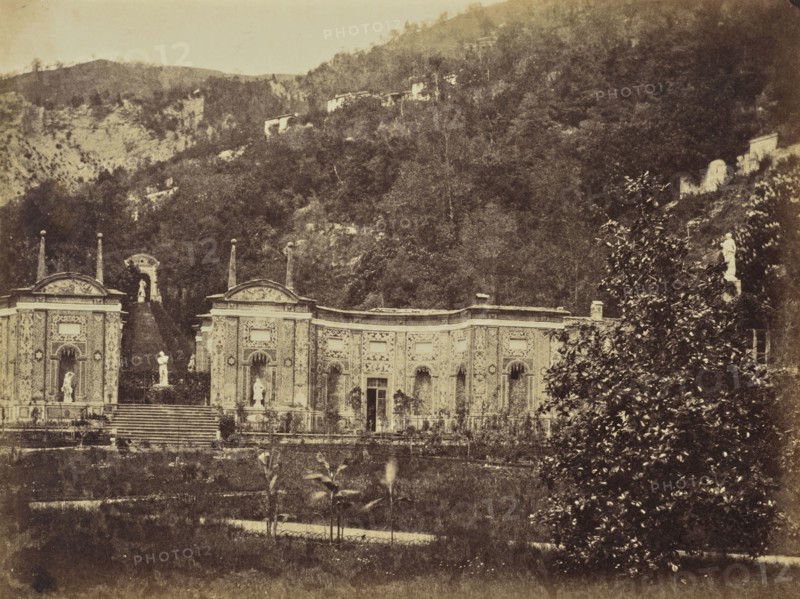 Garden at Villa d'Este; Mrs. Jane St. John, British, 1803 - 1882, Como, Italy; 1856 - 1859; Albumen silver print from a paper