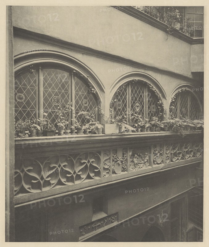 Hof des Mullerschen Hauses in der Karolinenstrasse 24; W. Biede, German, active 1870s - 1880s, Nuremberg, Germany; 1870s