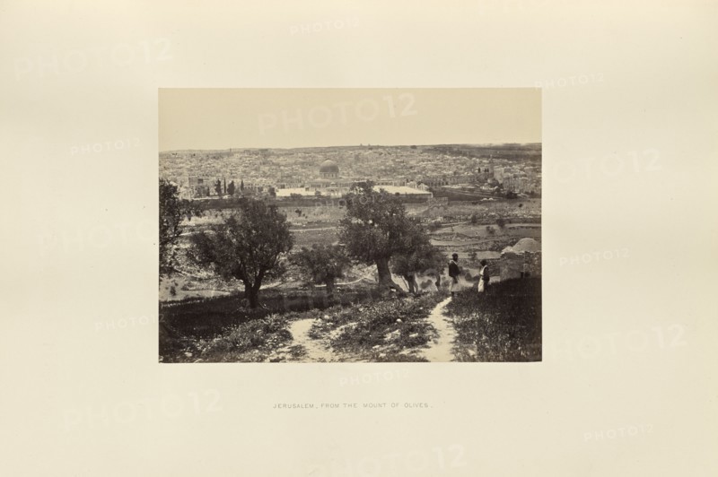 Jerusalem, from the Mount of Olives; Francis Frith, English, 1822 - 1898, Jerusalem; 1858; Albumen silver print