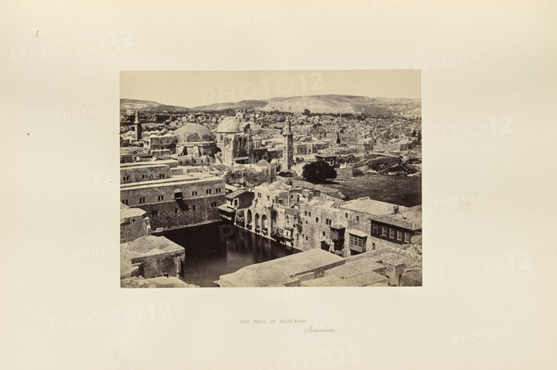 The Pool of Hezekiah, Jerusalem; Francis Frith, English, 1822 - 1898, Jerusalem; 1858; Albumen silver print