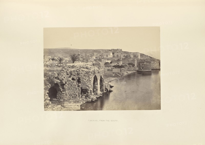 Tiberias, From the South; Francis Frith, English, 1822 - 1898, Tiberias, Israel; 1858; Albumen silver print