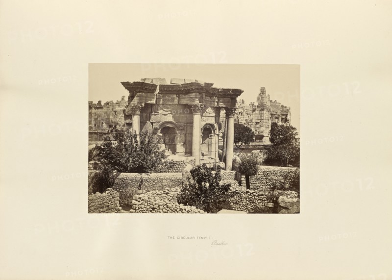 The Circular Temple, Baalbec; Francis Frith, English, 1822 - 1898, Baalbeck, Lebanon; 1858; Albumen silver print